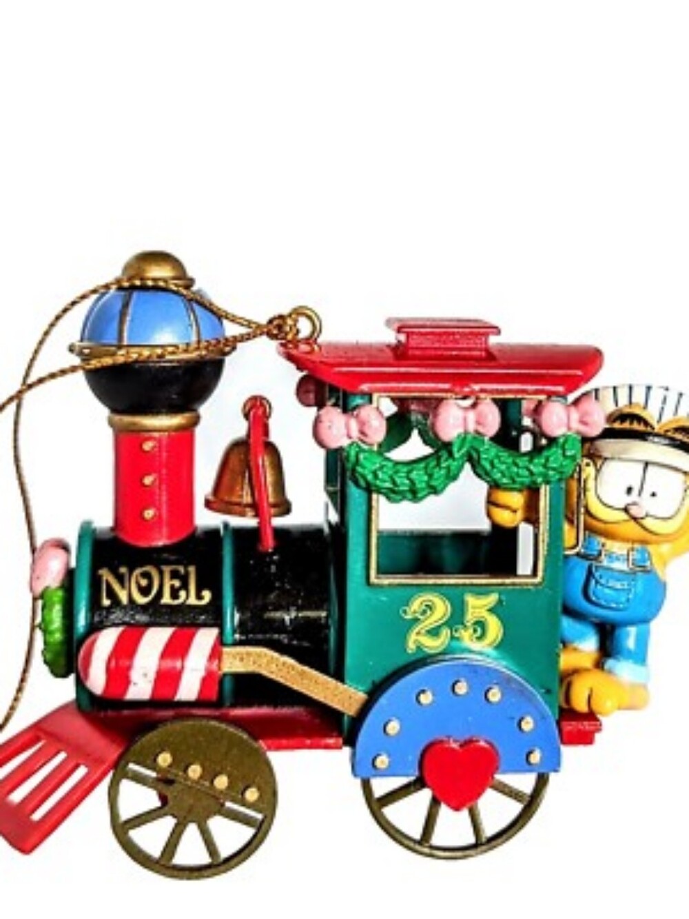 Garfied Vintage NIB Train Christmas Ornament